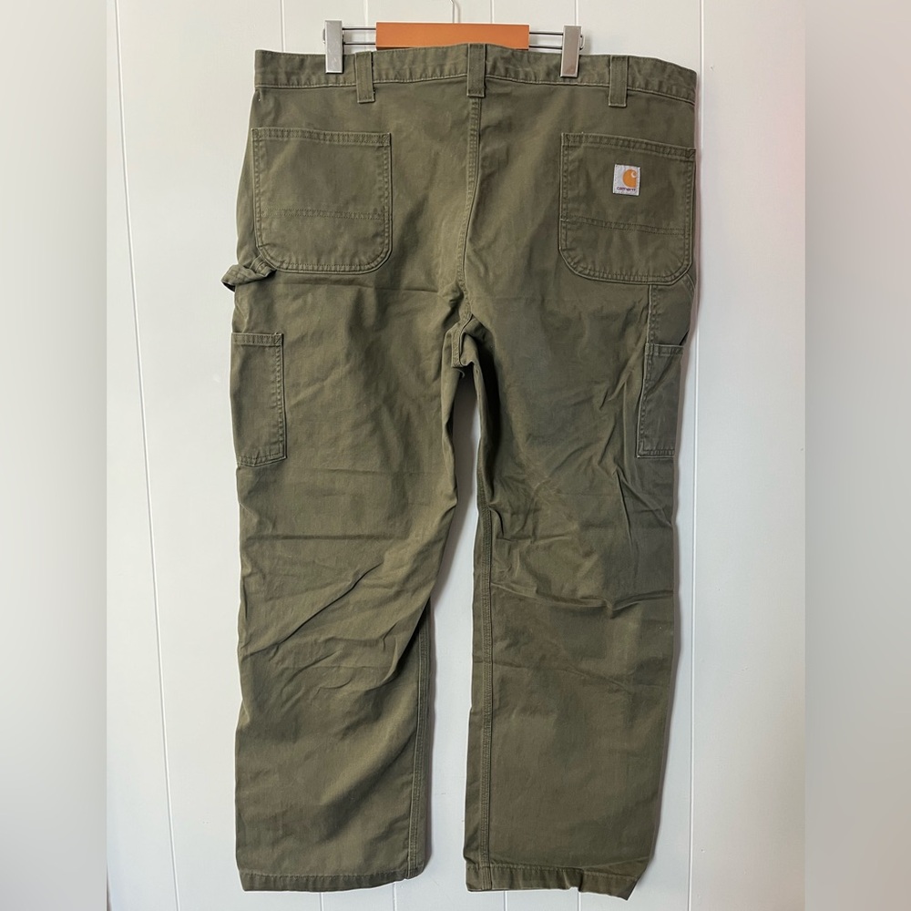 Carhartt Washed Twill Relaxed Dungaree Work Pant B324-ARG Army Green Carpenter